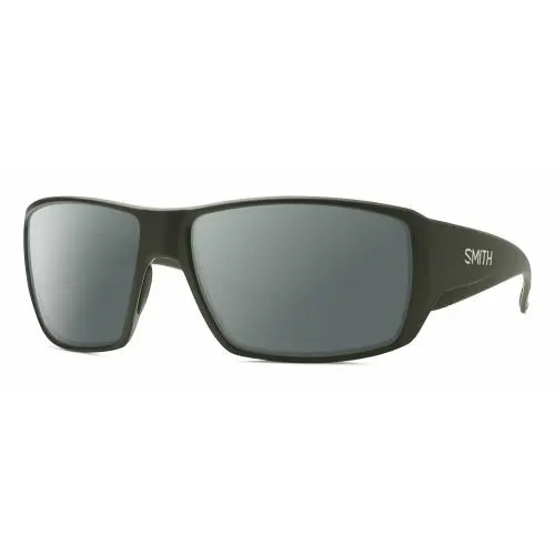 Guides Choice Unisex Rectangle Polarized Sunglasses Moss Green 62mm Smoke Grey Polar by Smith Optics