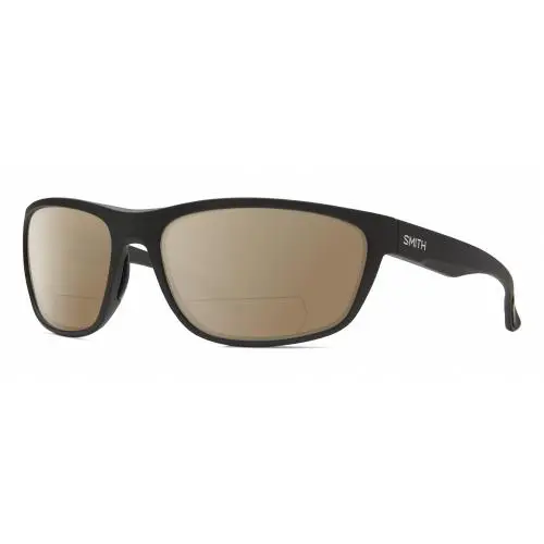 Smith Optic Redding Wrap Unisex Polarized Bifocal Sunglasses in Matte Black 65mm Brown by Smith Optics