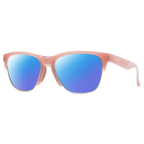 Smith Optics Haywire Women`s Polarized Sunglasses Mauve Purple Crystal Gold 55mm - Frame: Multicolor, Lens: Blue Mirror Polar