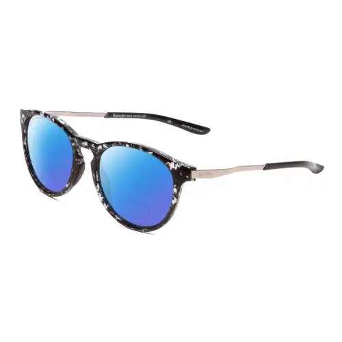 Smith Optics Wander Polarized Bifocal Sunglasses in Black Marble Tortoise 55 mm - Frame: Multicolor, Lens: Blue Mirror