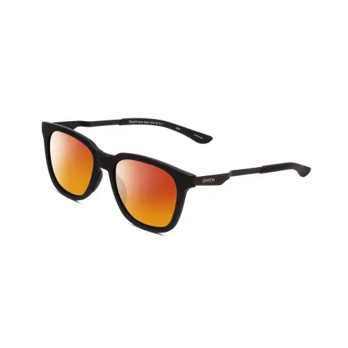 Roam Unisex Classic Polarized Sunglasses Matte Black 53mm 4 Options Red Mirror Polar by Smith Optics