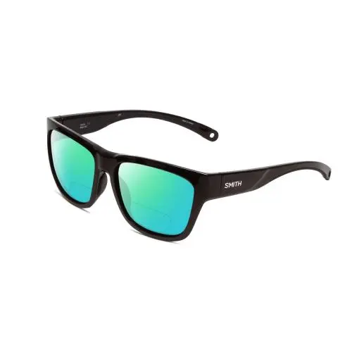 Smith Optic Joya Women Square Polarized Bi-focal Sunglasses Black 56mm 41 Option Green Mirror by Smith Optics