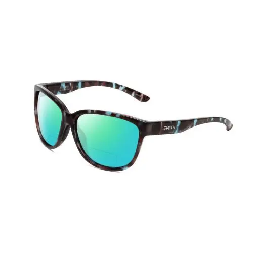 Smith Monterey Women Polarized Bi-focal Sunglasses Sky Tortoise 58 mm 41 Options Green Mirror by Smith Optics