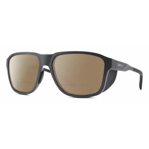 Embark Unisex Polarized Bifocal Sunglasses in Matte Slate Grey 58mm Brown by Smith Optics