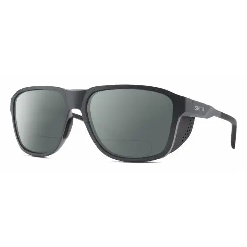 Embark Unisex Polarized Bifocal Sunglasses in Matte Slate Grey 58mm Grey by Smith Optics