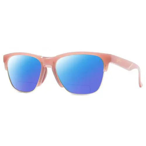 Smith Optics Haywire Women Polarized Bifocal Sunglasses Purple Crystal Gold 55mm - Frame: Multicolor, Lens: Blue Mirror
