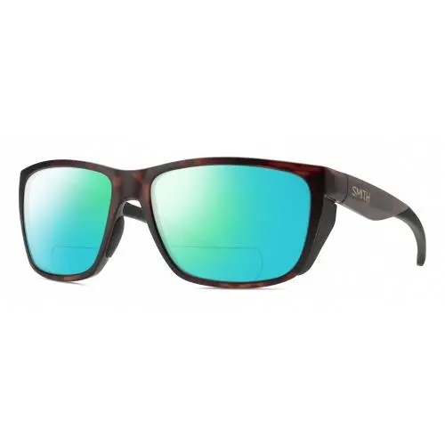 Smith Longfin Unisex Polarized Bifocal Sunglasses in Tortoise Havana Brown 59 mm Green Mirror by Smith Optics