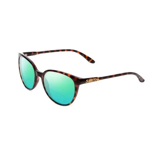 Smith Cheetah Women Cateye Polarized Bi-focal Sunglasses Tortoise 54mm 41 Option Green Mirror by Smith Optics