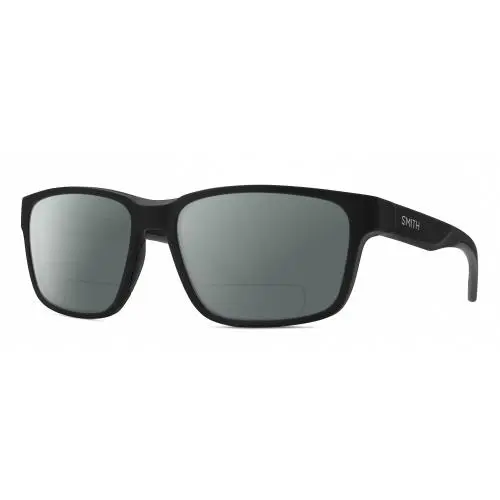 Smith Optic Basecamp Unisex Square Polarized Bifocal Sunglasses Matte Black 58mm Grey by Smith Optics