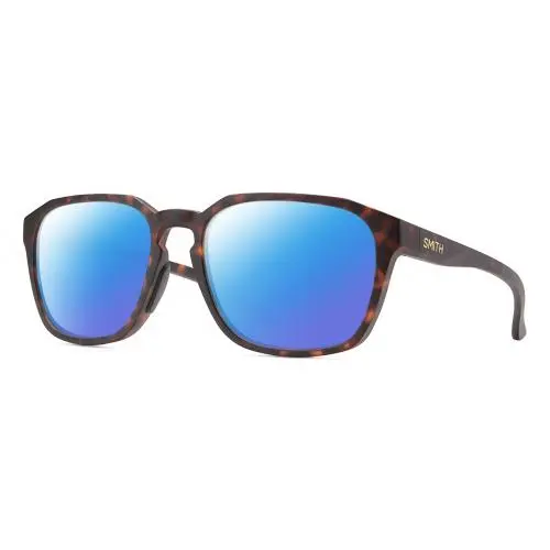 Contour Unisex Polarized Sunglasses Tortoise Havana Brown Gold 56mm Blue Mirror Polar by Smith Optics