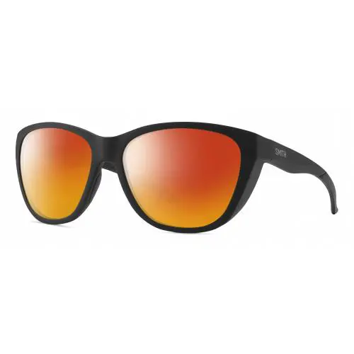 Smith Optic Shoal Unisex Oval Polarized Sunglasses in Matte Black 58mm 4 Options Red Mirror Polar by Smith Optics
