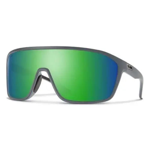 Smith Boomtown.5-Rimless Sunglasses Cement Grey/chromapop Polarized Green Mirror
