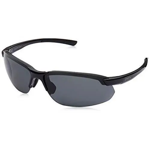 Smith Parallel Max 2 Rimless Sunglasses in Black/polarized Gray Ignitor Rose Red by Smith Optics