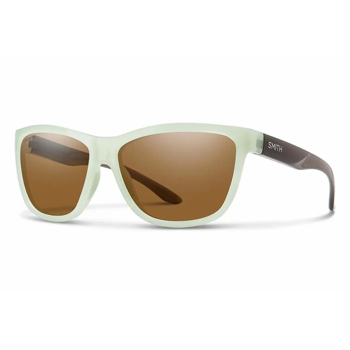 Smith Optics Eclipse Polarized Sunglasses in Ice Smoke with Brown Lens