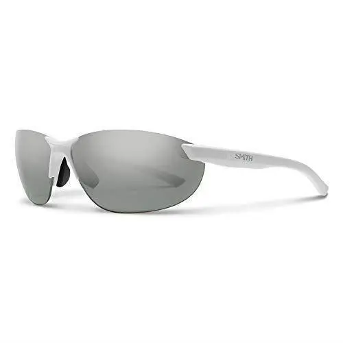 Smith Parallel 2 Rimless Sunglasses White/polarized Platinum Mirror Ignitor Rose