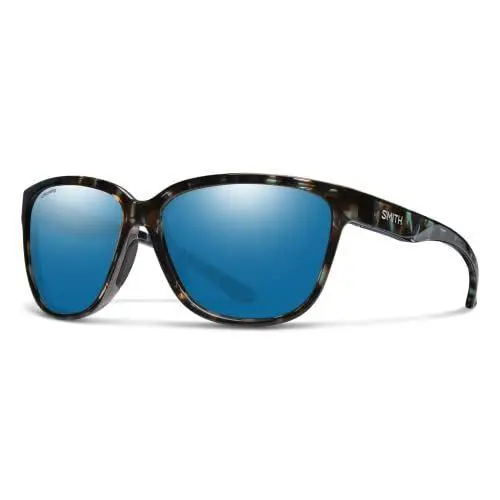 Smith Monterey Sunglasses in Sky Tortoise Marble/cp Glass Polarized Blue Mirror