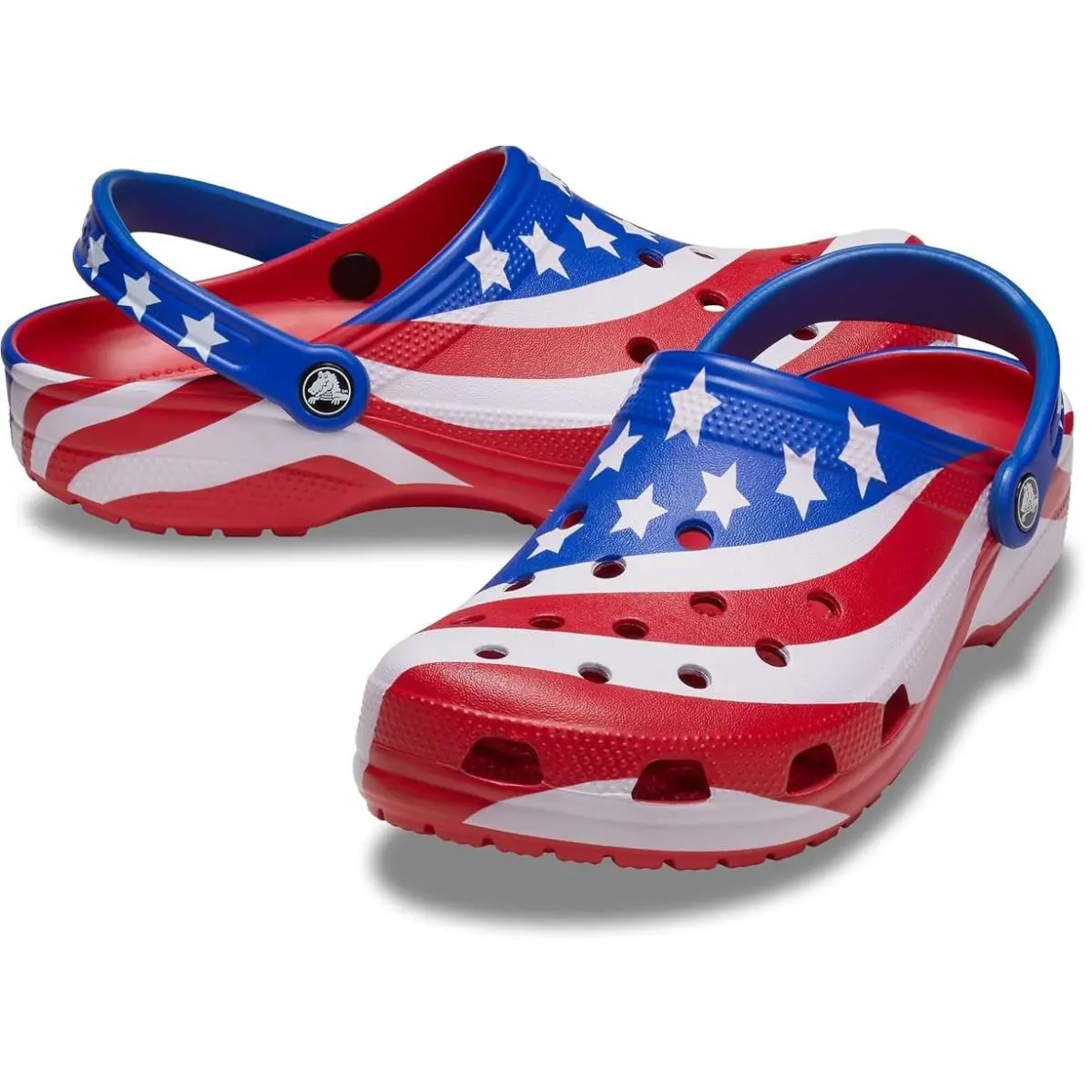 Crocs Adult Shoes Classic American Flag Usa Clogs Men 8 Women 10 Patriot