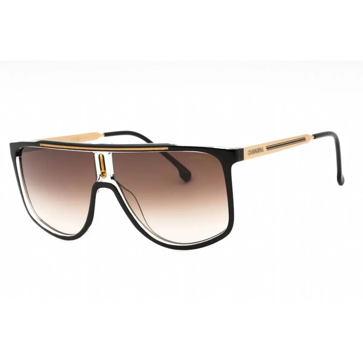 Carrera 1056/S 02M2 HA Sunglasses Black Gold Frame Brown Lenses 61mm