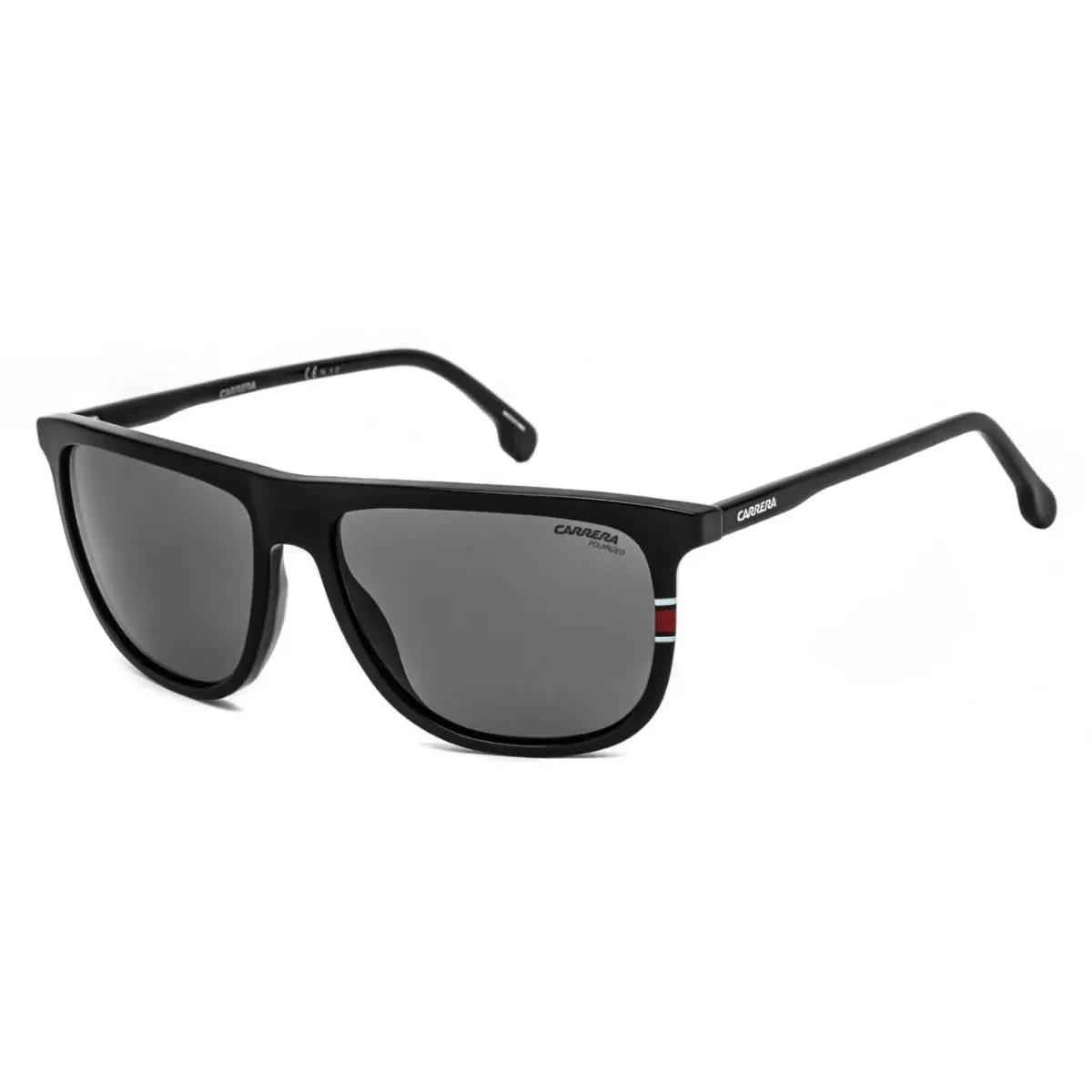 Carrera Unisex Square Black Frame Grey Polarized Lens Sunglasses 218/S 0807