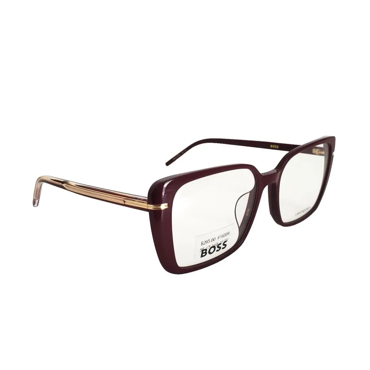 Hugo Boss 1738/G Lhf 140 Light Acetate Eyeglasses 55-17-140 Burgundy