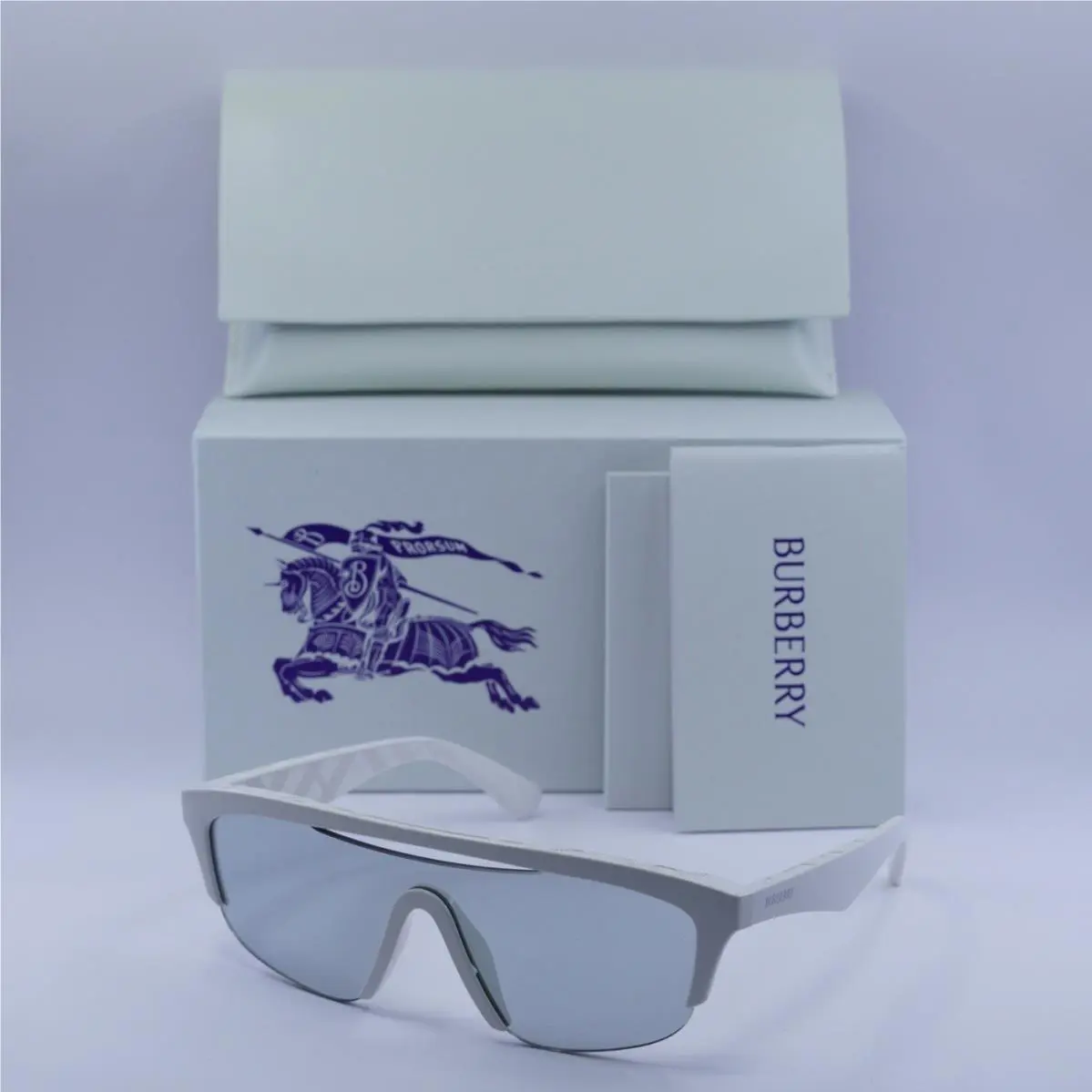 Burberry BE4460U 4172/69 White/grey Silver Mirror with Picture 140-0-145