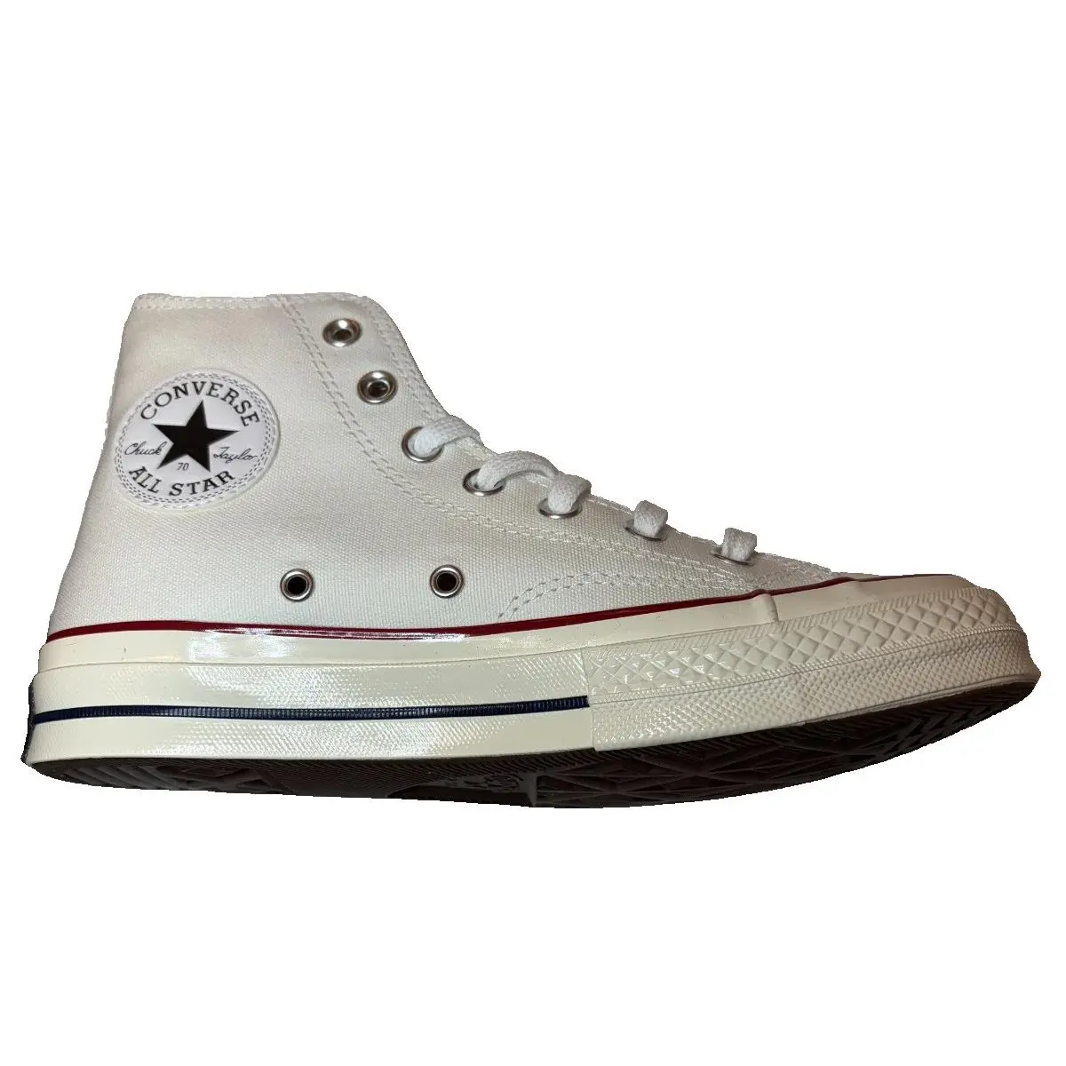 Chuck 70 Hi White Garnet Egret Unisex 162056C Size 5.5/7.5 by Converse