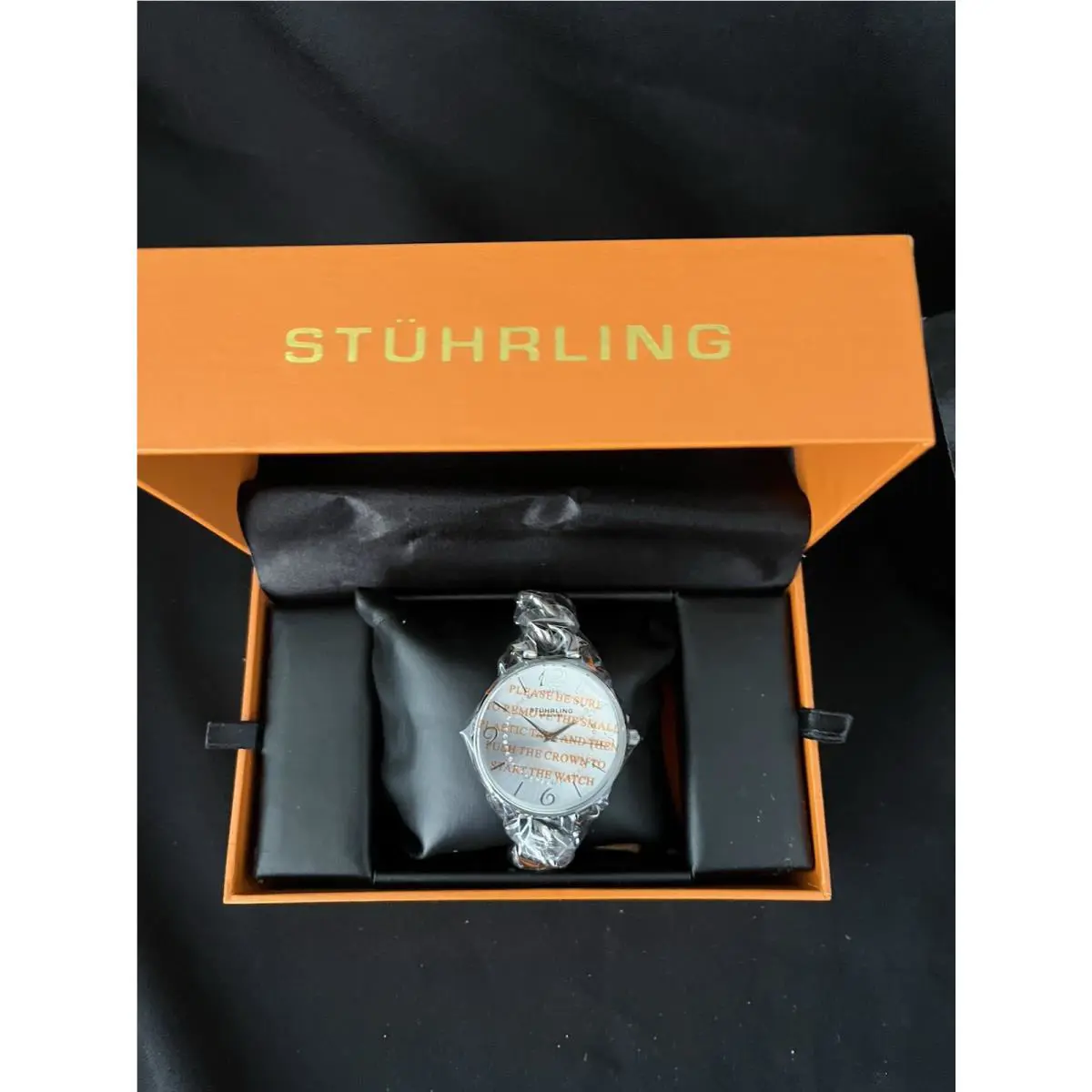 Stuhrling Chain Bracelet Womens Watch Stainless Steel Water Resistant