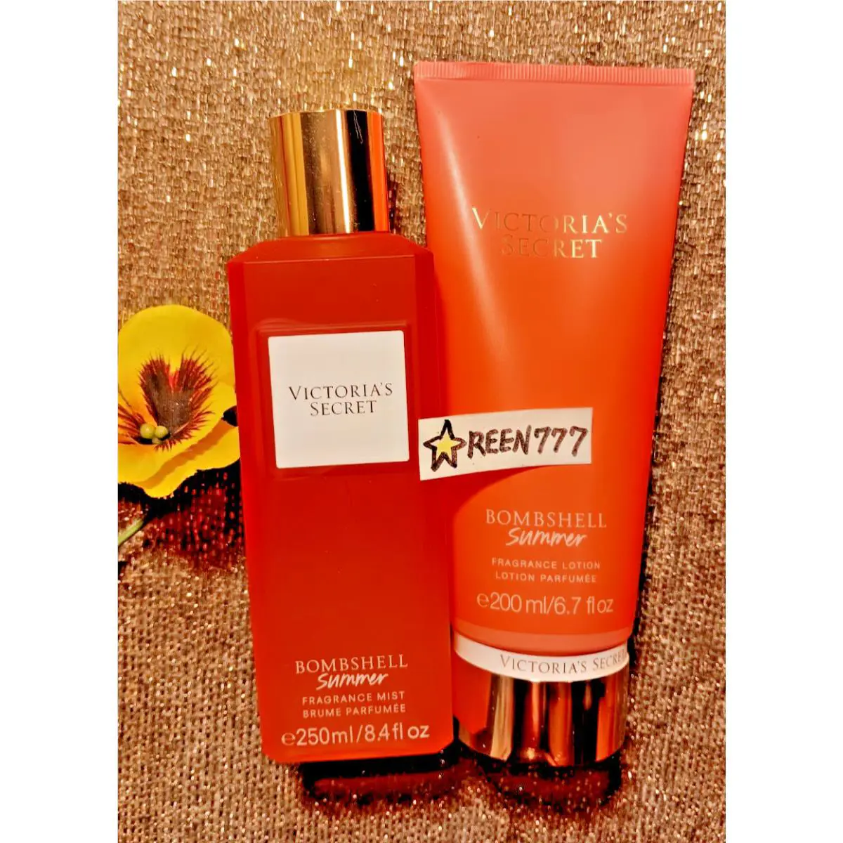Victoria`s Secret Bombshell Summer Perfumed Fragrance Mist Body Lotion 8.4