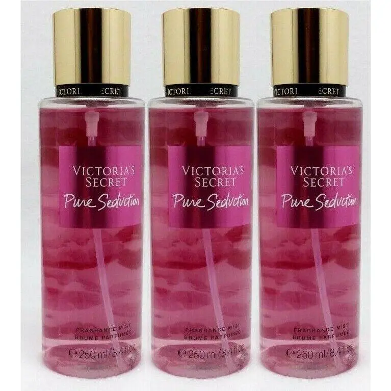 3 Victoria`s Secret Pure Seduction Fragranced Body Mist Scented Spray
