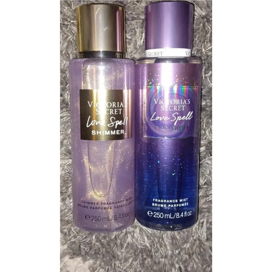 Victoria`s Secret 2 VS Love Spell Body Mist Set Shimmer Candied