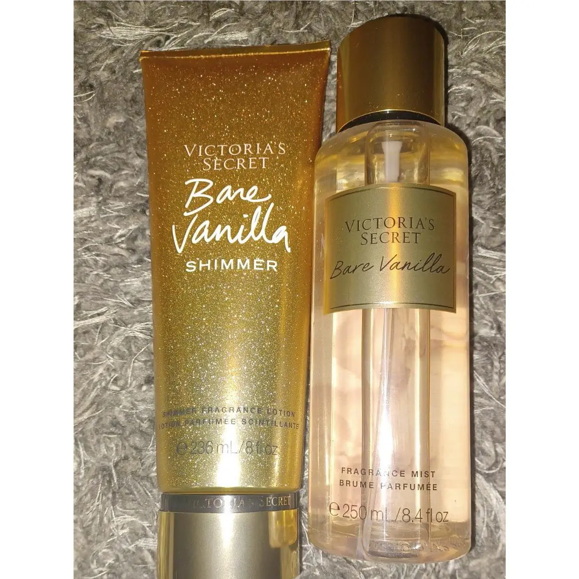 Victoria`s Secret VS Body Mist Bare Vanilla Shimmer Lotion Set
