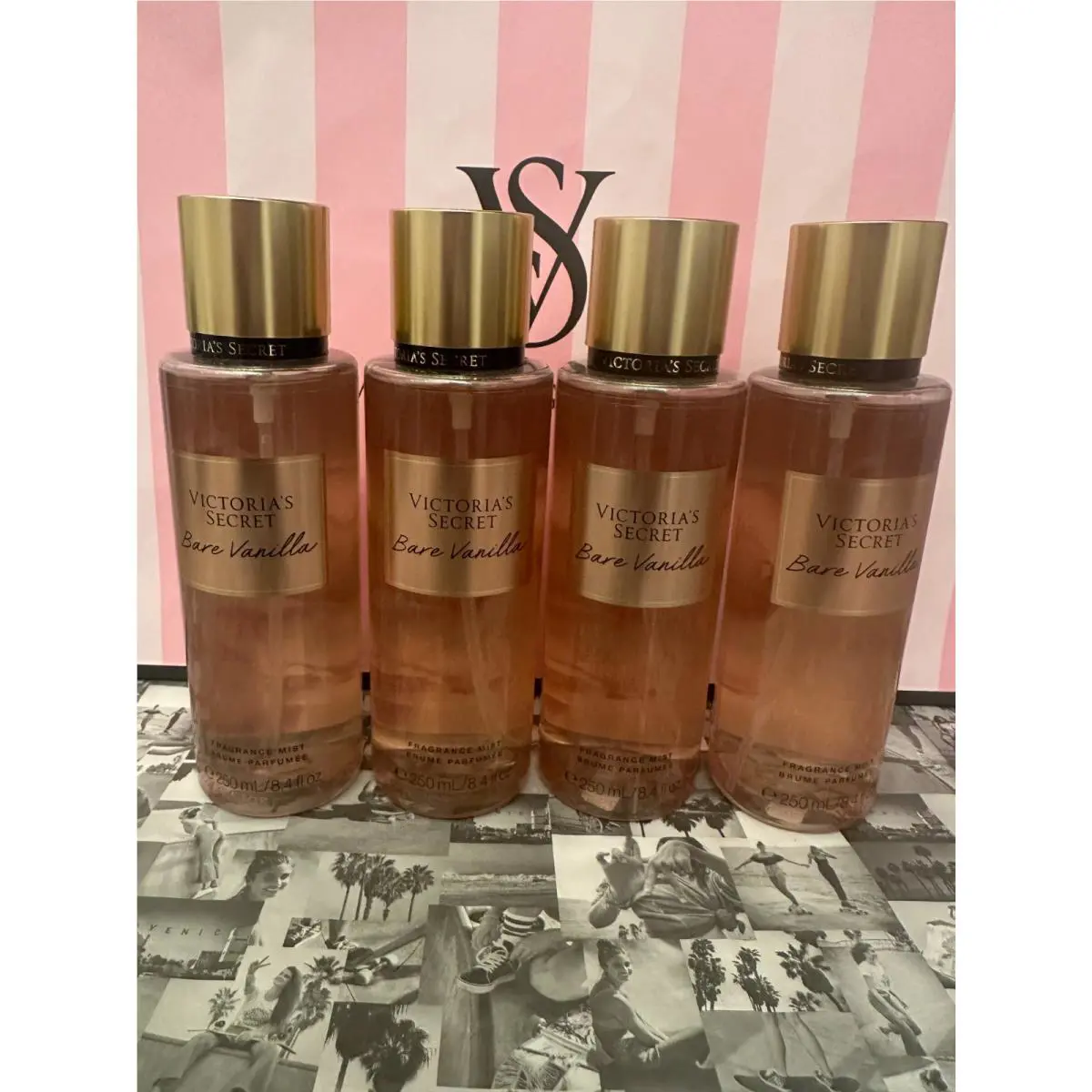 4 Popular Victoria`s Secret Bare Vanilla Body Mist Perfume 8.4 Fl. oz 250ml