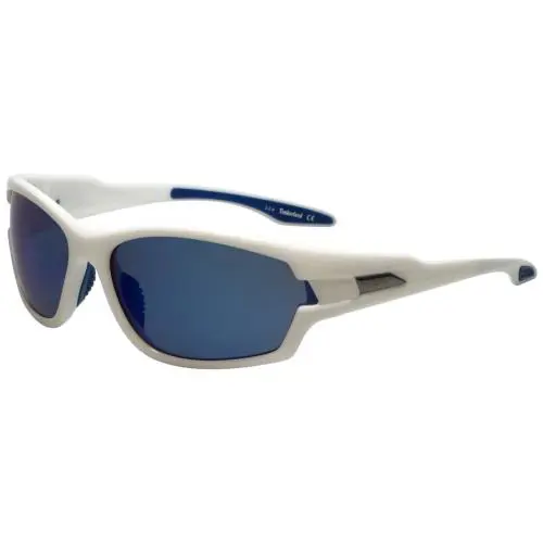 Timberland TB9070-21D Designer Polarized Sunglasses in White with Blue Mirror Le