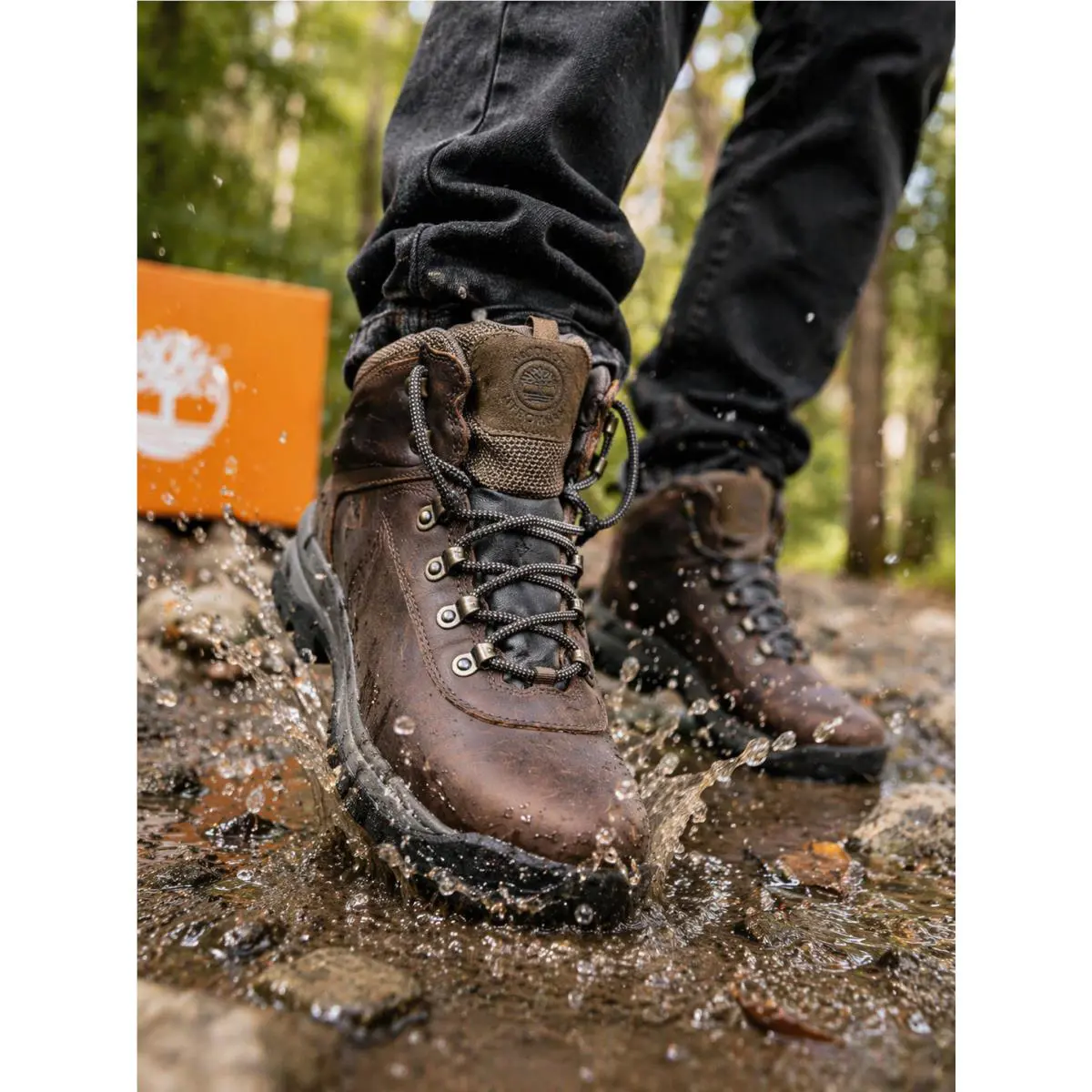 Timberland White Ledge Waterproof Mid Hiker Boots Mens Size 13 Brown Full Gra