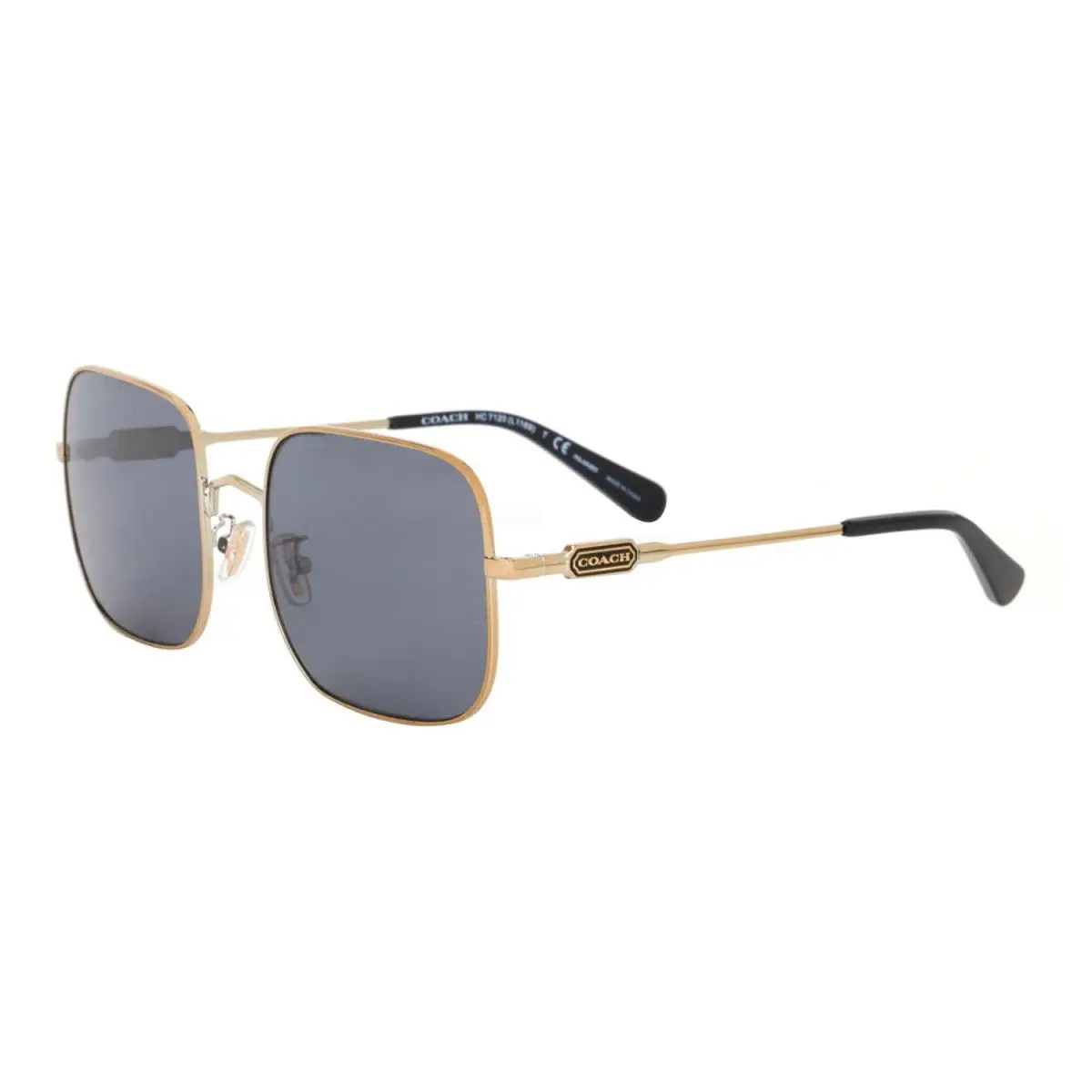 Elegant Coach Women`s Light Gold-tone Square Sunglasses - HC7120-934681-55