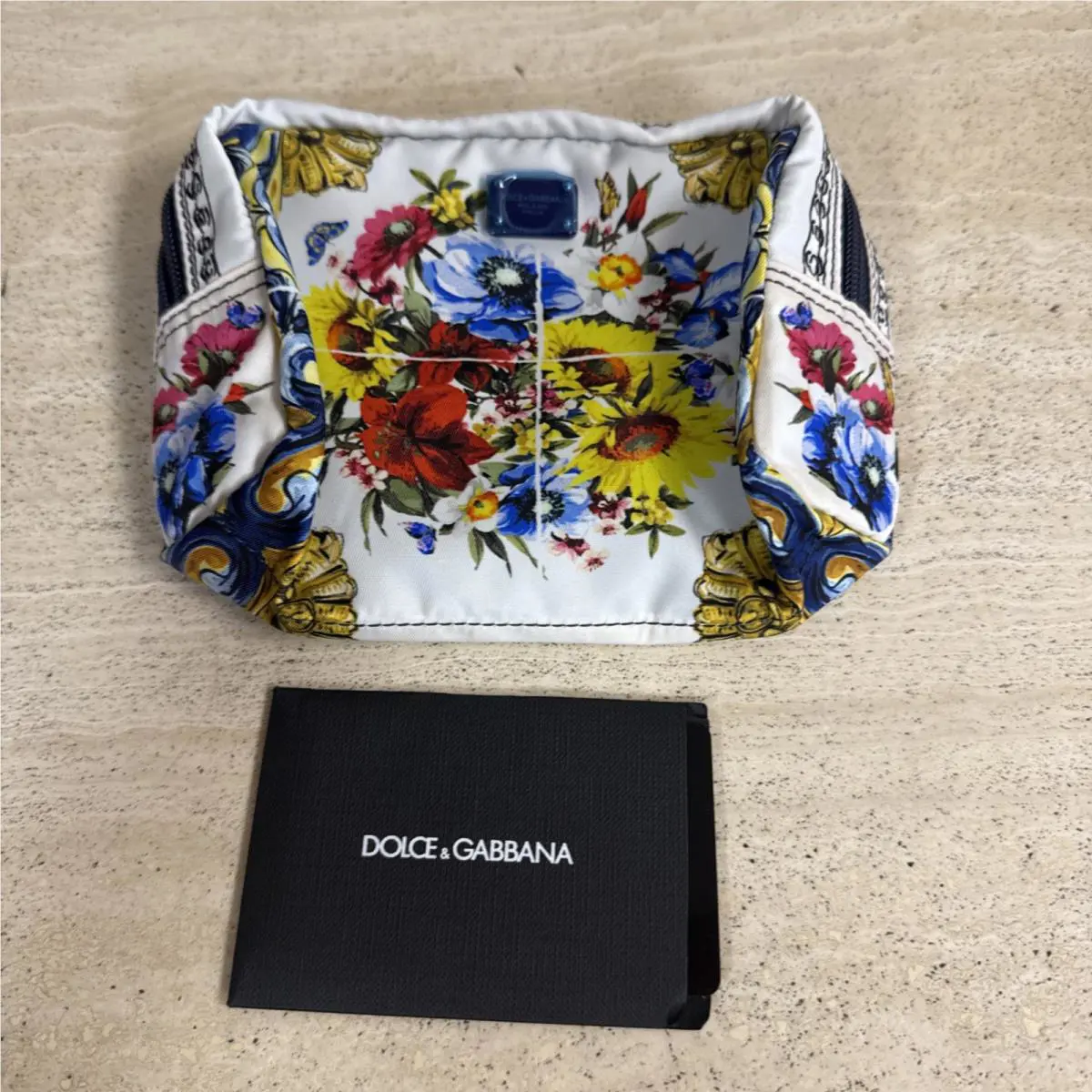 Dolce and Gabbana Mini Pouch Floral Pattern
