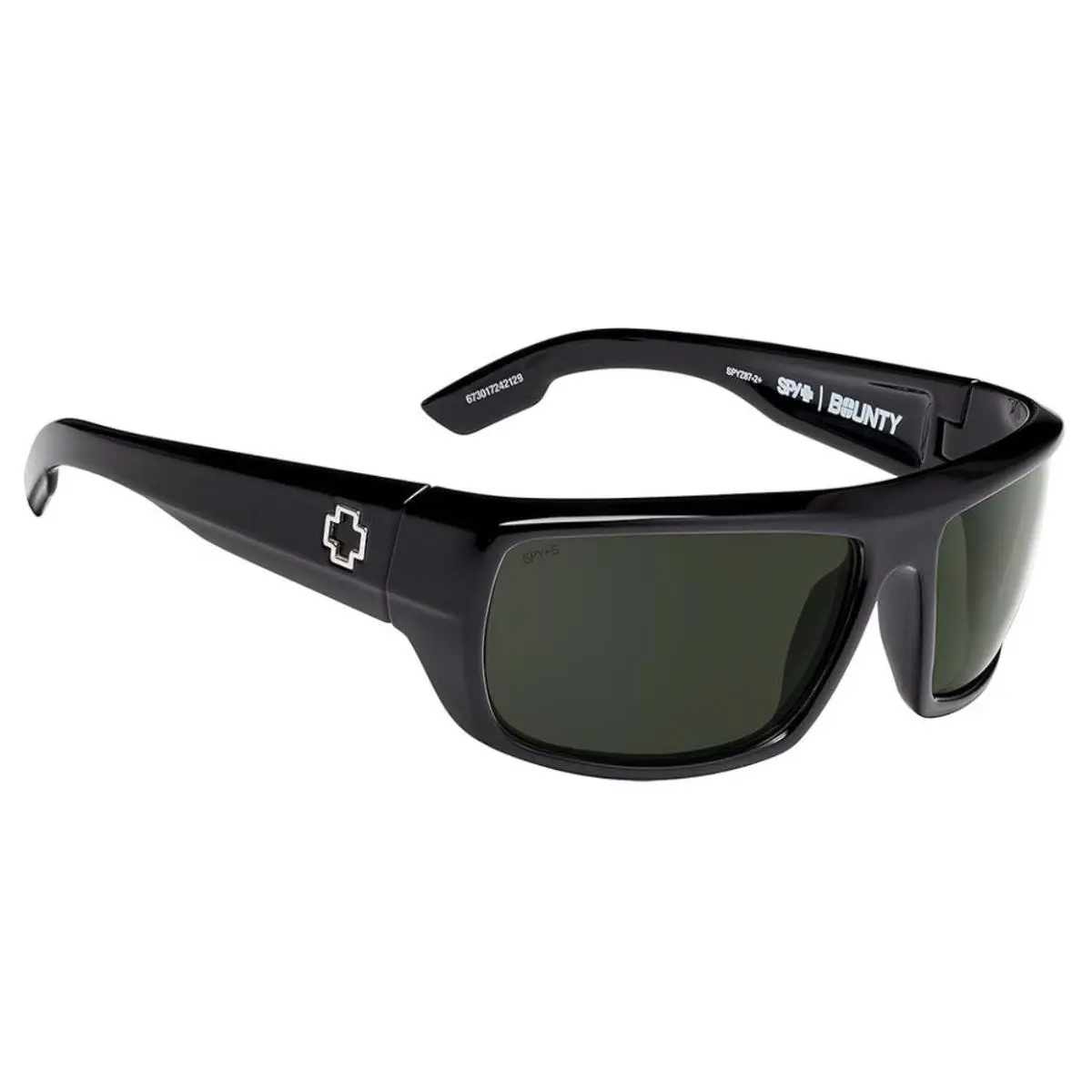 Spy Optic Bounty Sunglasses - Gloss Black Ansi Rx / Happy Gray Green Lens - Frame: Gloss Black, Lens: Happy Gray Green