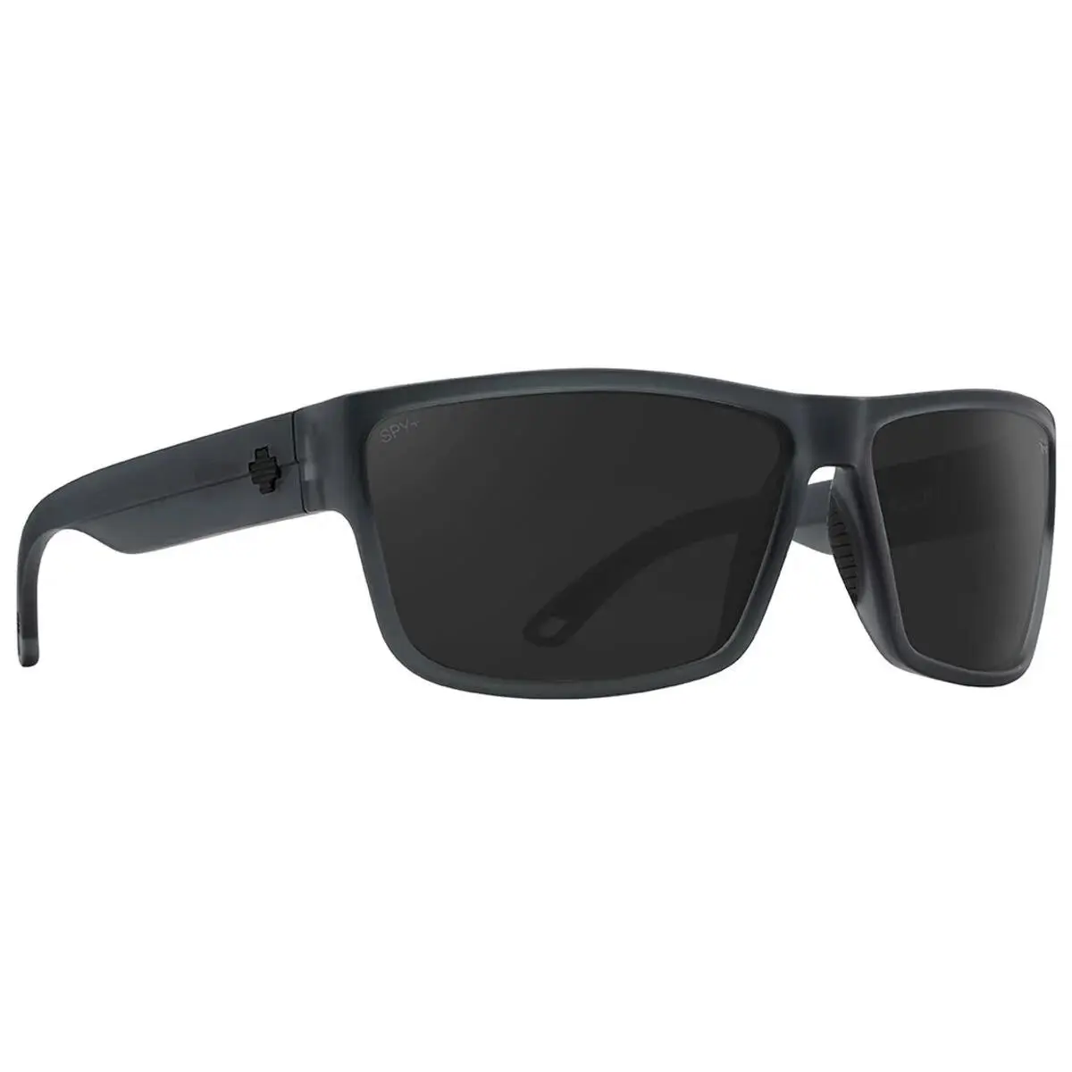 Spy Optics Men`s Rocky Matte Translucent Gunmetal Sunglasses - Happy Gray Polar, Frame: Matte Translucent Gunmetal, Lens: Happy Gray Polar