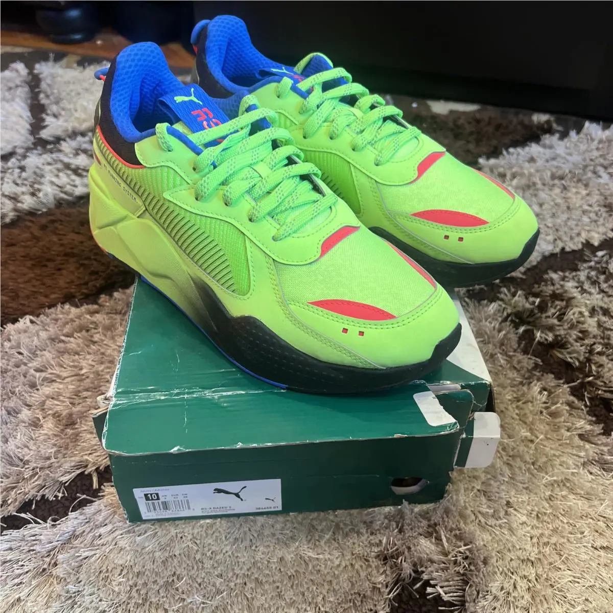 Puma shoes - PUMA RS-X - 384655-01 - Green, Manufacturer: Green Glare/Bluemazing 0