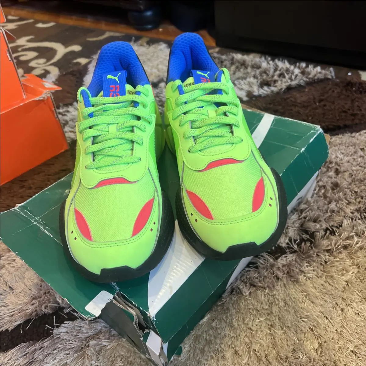 Puma shoes - PUMA RS-X - 384655-01 - Green, Manufacturer: Green Glare/Bluemazing 1