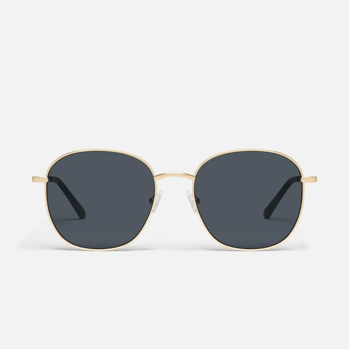 Quay Australia Jezabell Round Sunglasses Authorized Quay Retailer Gold Frame / Smoke Lens (polarized) by QUAY