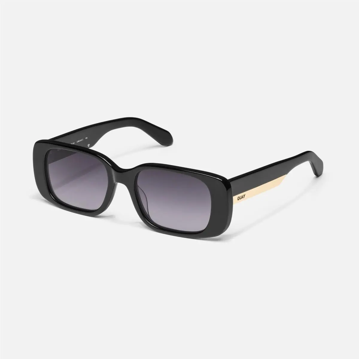 Quay Australia Karma Rectangle Sunglasses Authorized Quay Retailer Black Frame / Smoke Lens by QUAY