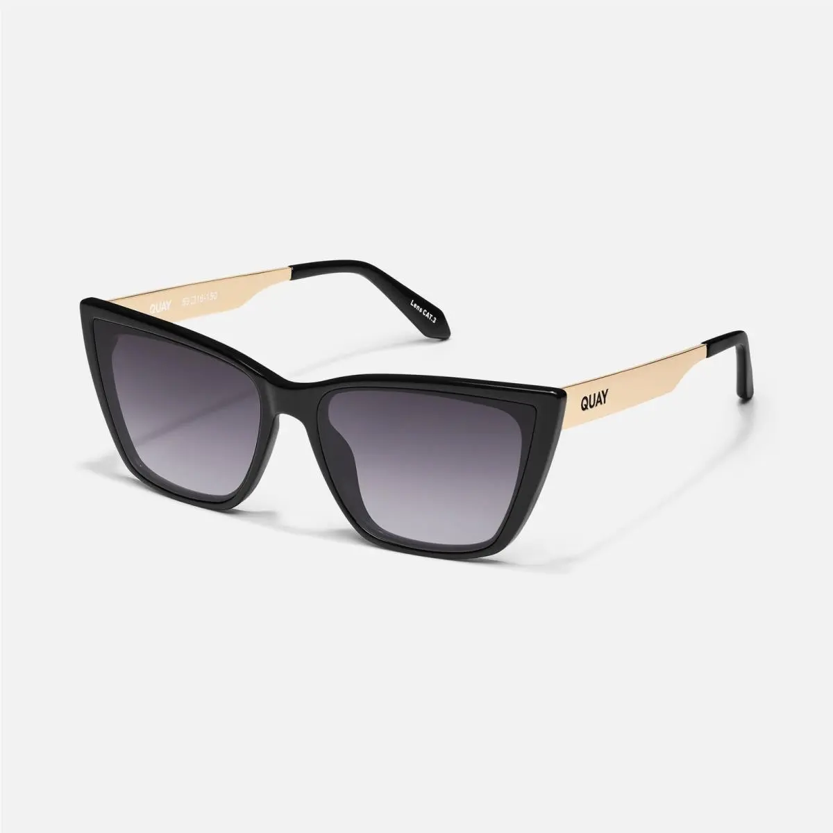 Quay Australia Call The Shots Remixed Cat Eye Sunglasses Black Frame / Smoke Lens by QUAY