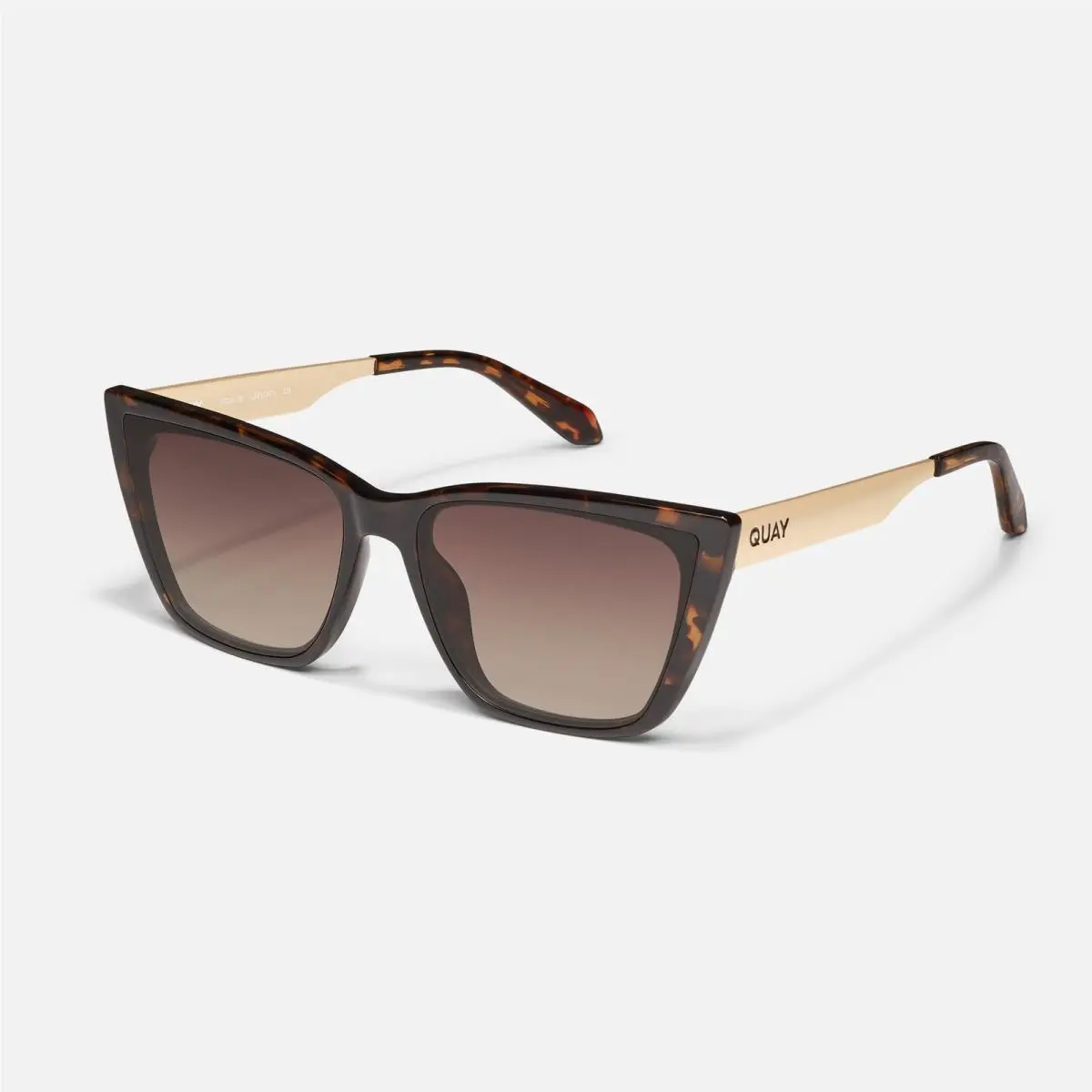 Quay Australia Call The Shots Remixed Cat Eye Sunglasses Neutral Tortoise Frame / Brown Lens by QUAY
