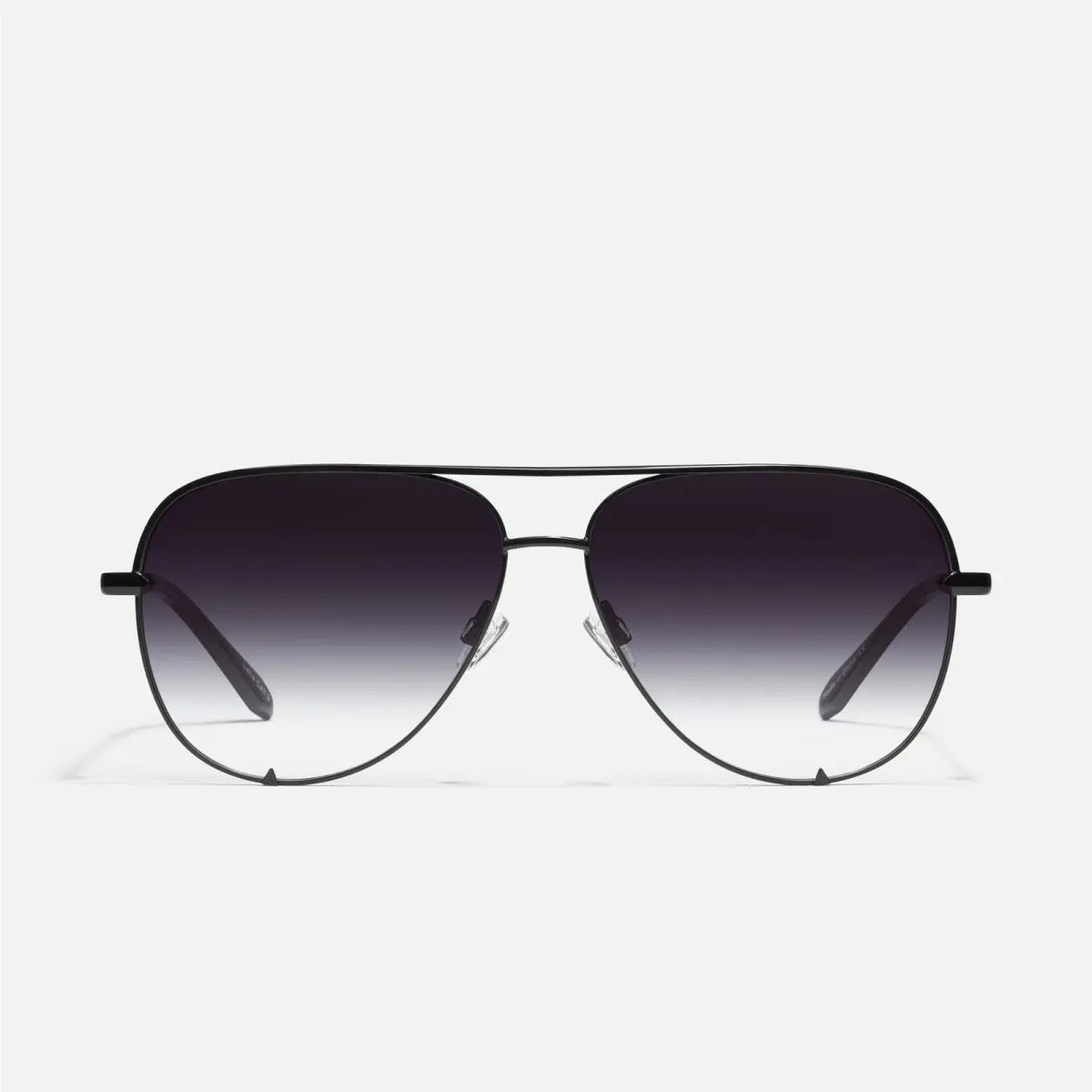 Quay Australia High Key Mini Aviator Sunglasses Authorized Quay Retailer Black Frame / Fade Lens by QUAY