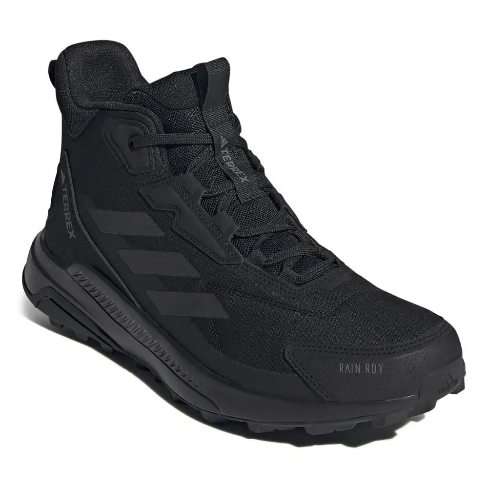 Adidas Men`s Terrex Anylander Mid Top Rain.rdy Hiking Sneaker ID0898 Black Grey