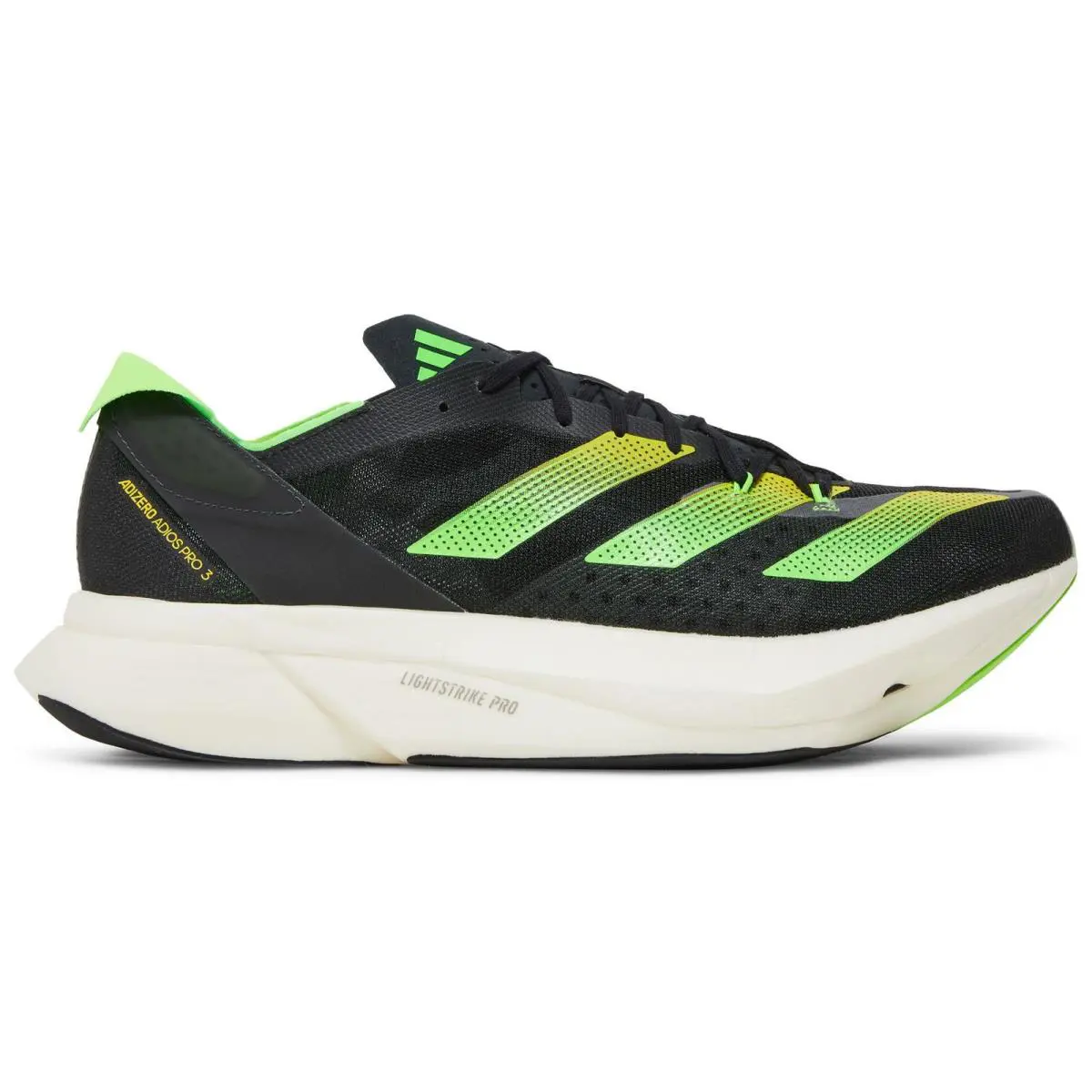GX6251 Mens Adidas Adizero Adios Pro 3 - Core Black/Beam Yellow/Solar Green