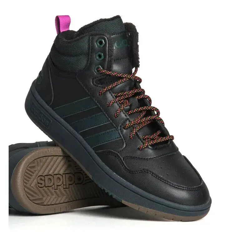 Adidas Hoops Mid 3.0 Wtr Winterized Black Warm Water Resistant Sneaker Shoes