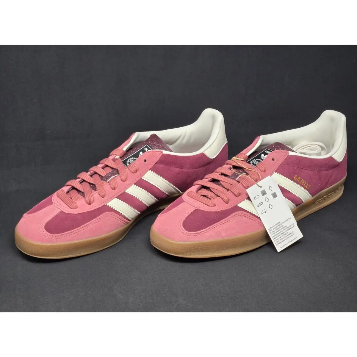 Adidas Gazelle Indoor Maroon White Mens Multi Size IF9647 Nby