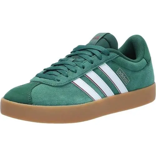 Adidas VL Court 3.0 Men`s Sportwear Green Suede Skate Sneakers Shoes IH4790